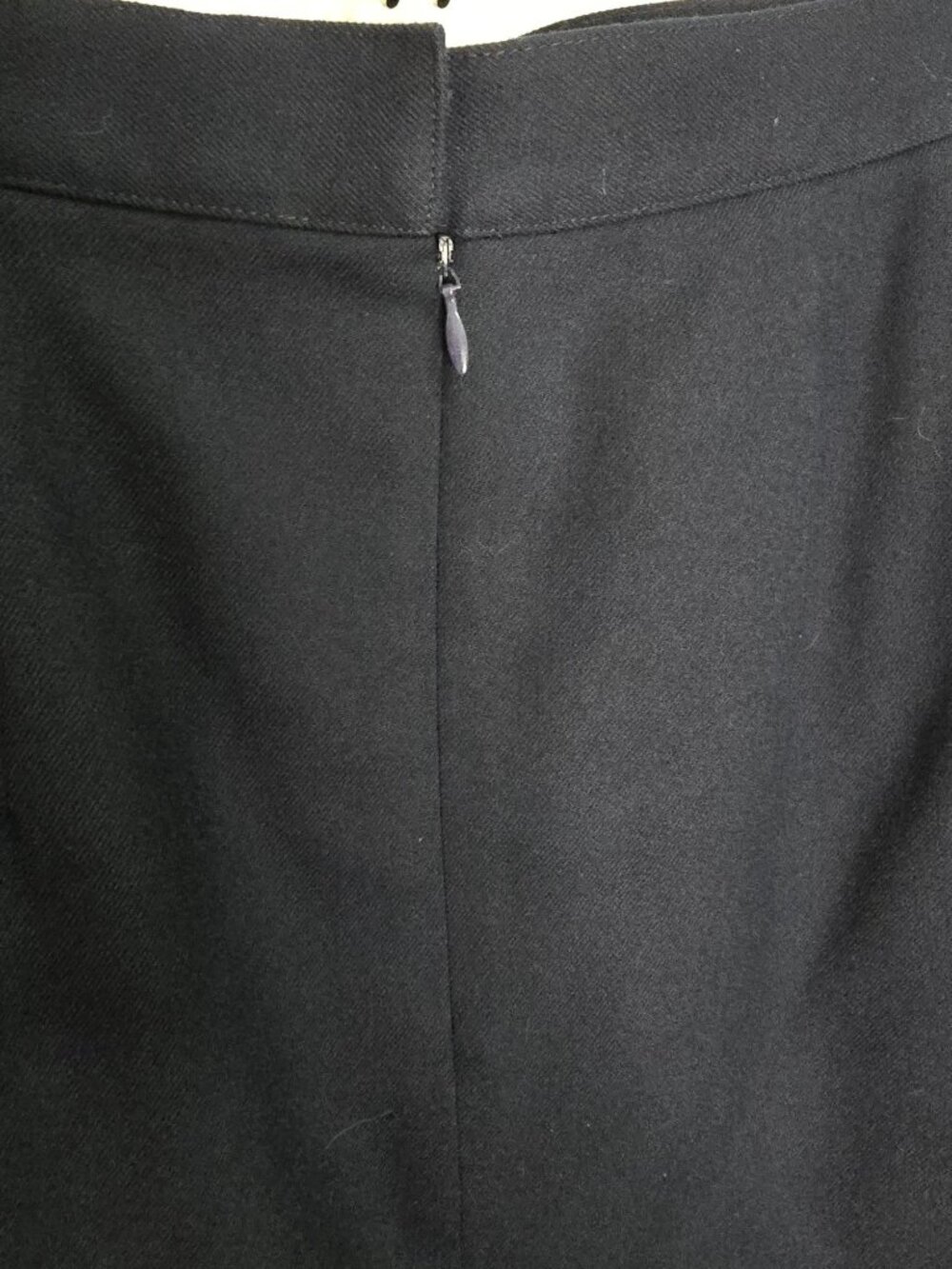 Talbots 14P Navy Wool Blend Lined Pencil Skirt Made in USA Work Basic - Picture 5 of 8